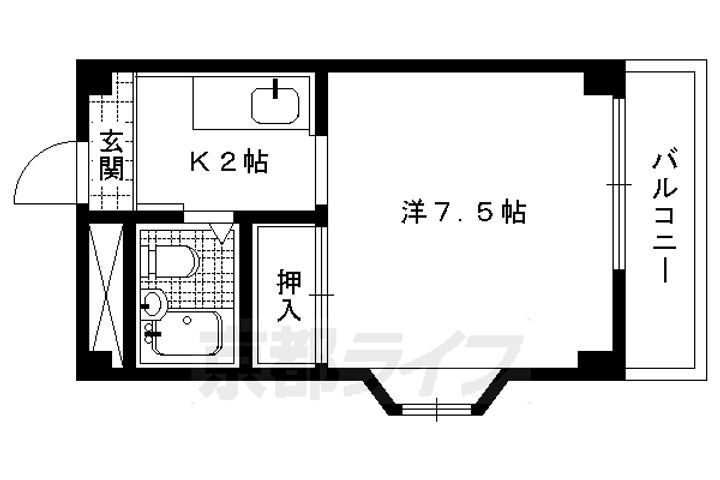 京都府京都市北区鷹峯旧土居町 北大路駅 1K マンション 賃貸物件詳細