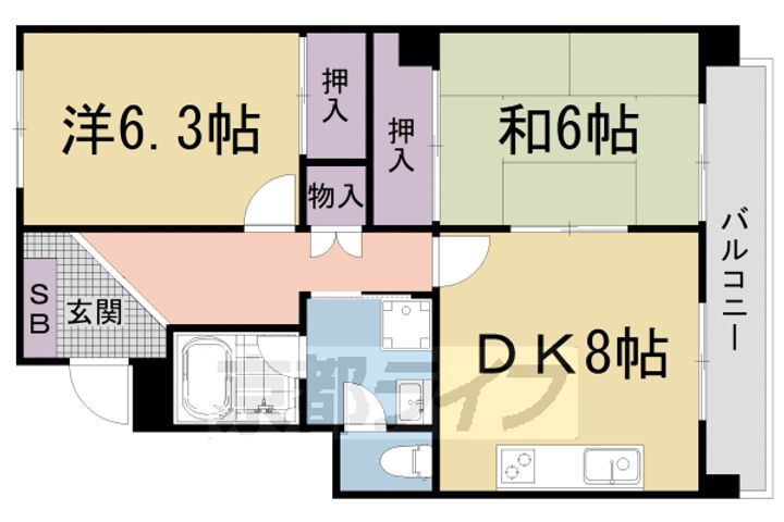 京都府京都市山科区四ノ宮泓 四宮駅 2LDK マンション 賃貸物件詳細