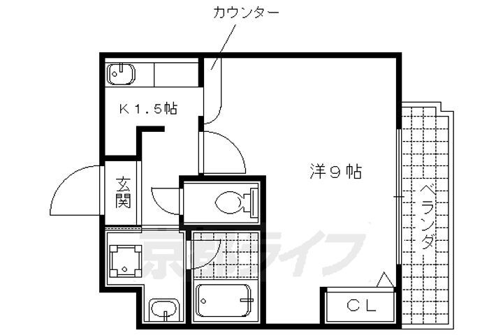 京都府京都市山科区上野寺井町 山科駅 1K マンション 賃貸物件詳細