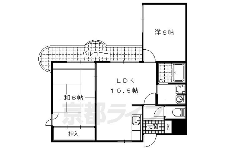 滋賀県大津市勧学１丁目 南滋賀駅 2LDK マンション 賃貸物件詳細