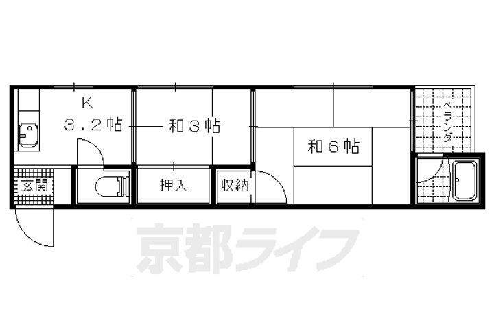 京都府京都市山科区日ノ岡石塚町 御陵駅 2K アパート 賃貸物件詳細