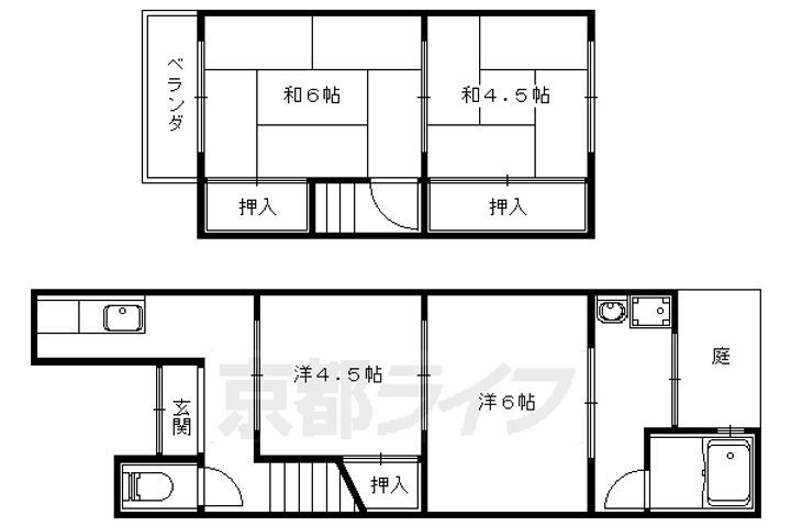 京都府京都市山科区四ノ宮行者谷 四宮駅 4K 一戸建て 賃貸物件詳細