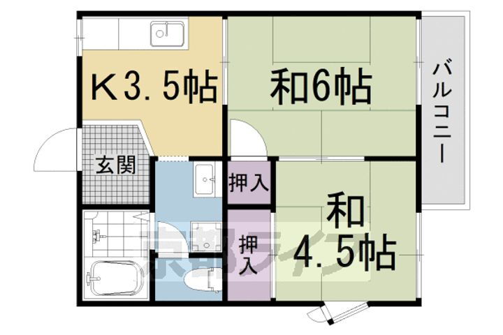 滋賀県大津市本丸町 賃貸アパート