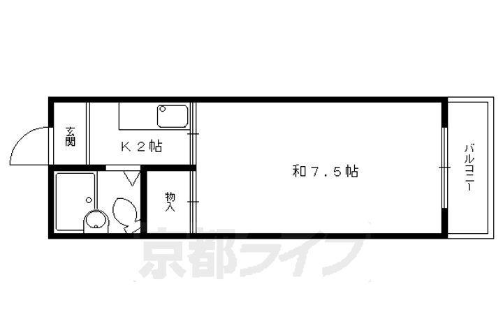 京都府京都市左京区一乗寺築田町 一乗寺駅 1K マンション 賃貸物件詳細