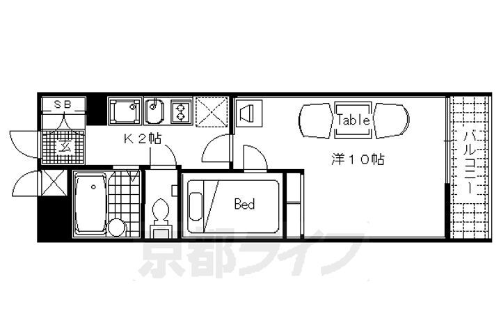 京都府京都市中京区壬生東大竹町 西院駅 1K アパート 賃貸物件詳細