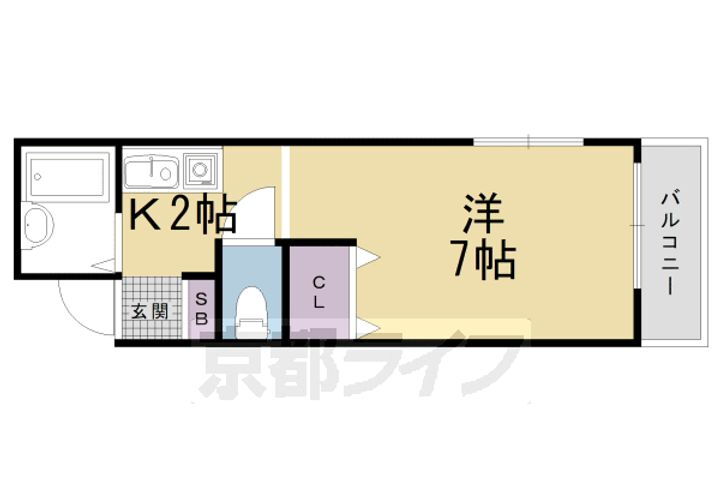 京都府京都市右京区太秦三尾町 鳴滝駅 1K アパート 賃貸物件詳細