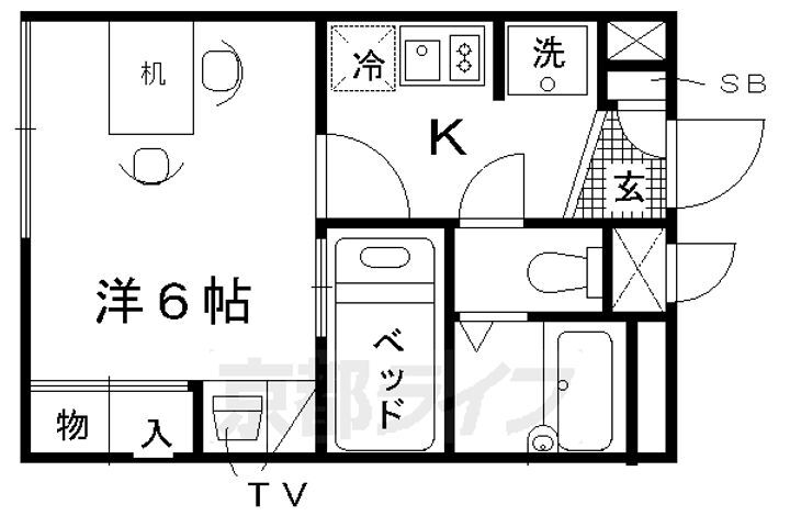 京都府京都市北区鷹峯上ノ町 北大路駅 1K アパート 賃貸物件詳細