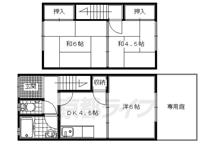 京都府八幡市八幡垣内山 石清水八幡宮駅 3DK 一戸建て 賃貸物件詳細