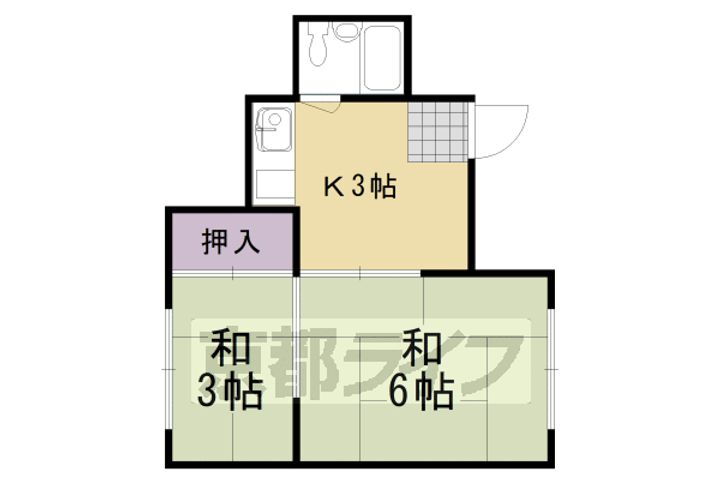 京都府京都市西京区下津林前泓町 桂駅 2K マンション 賃貸物件詳細