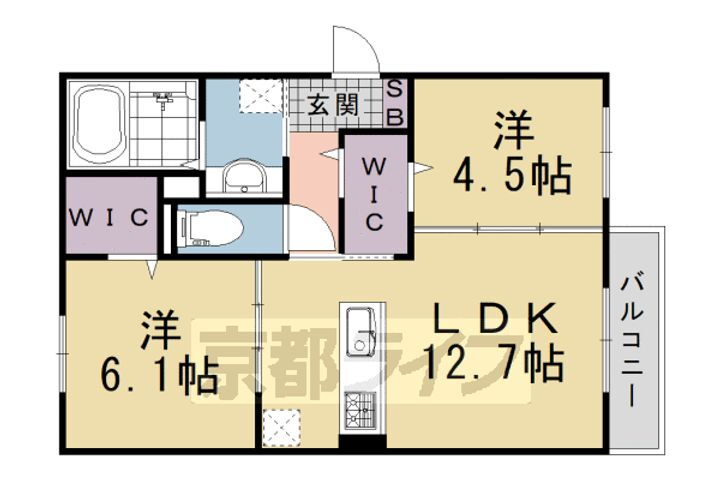 京都府長岡京市開田３丁目 長岡天神駅 2LDK アパート 賃貸物件詳細