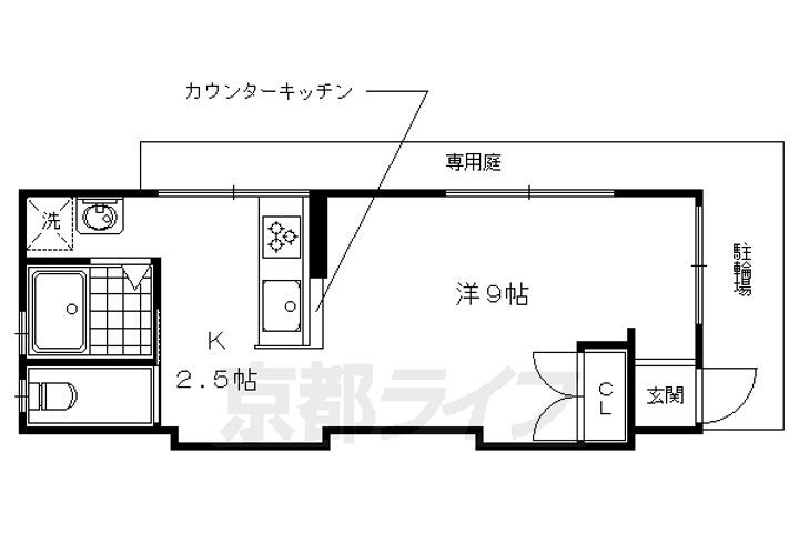 京都府京都市右京区花園車道町 賃貸アパート