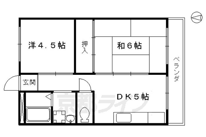 京都府京都市下京区朱雀宝蔵町 丹波口駅 2DK マンション 賃貸物件詳細
