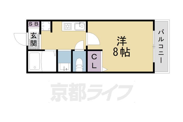 京都府京都市南区唐橋堂ノ前町 西大路駅 1K アパート 賃貸物件詳細