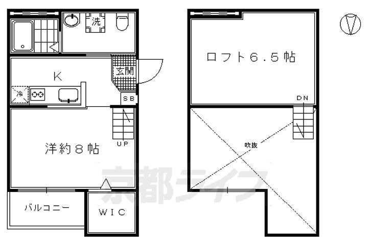 京都府京都市南区上鳥羽南島田町 上鳥羽口駅 1K アパート 賃貸物件詳細