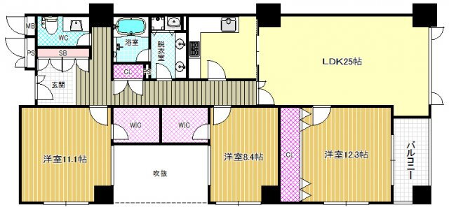 堂島川アーバンライフ 2階 3LDK 賃貸物件詳細