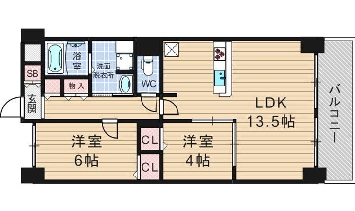 大阪府大阪市浪速区日本橋東２丁目 恵美須町駅 2LDK マンション 賃貸物件詳細