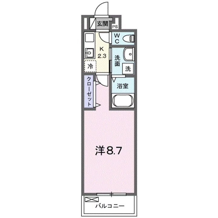 フィオーレ降松Ｍ＆Ｓ 3階 1K 賃貸物件詳細