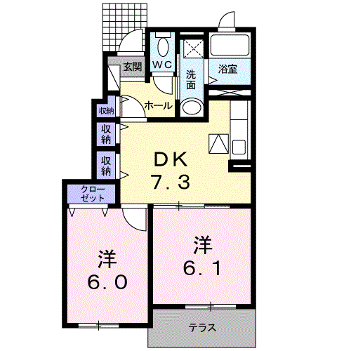 セカンド　ステージ　Ⅱ 1階 2DK 賃貸物件詳細
