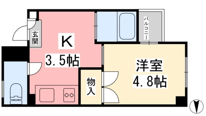 イーエヌマンションⅠ 2階 1K 賃貸物件詳細