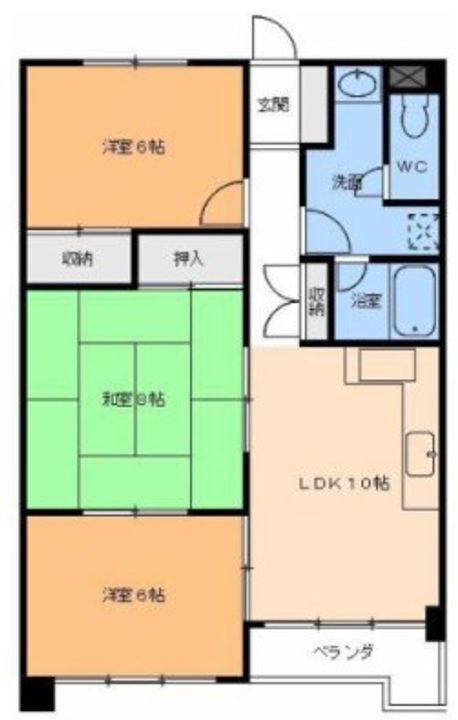 ハウス中一万 3階 3LDK 賃貸物件詳細