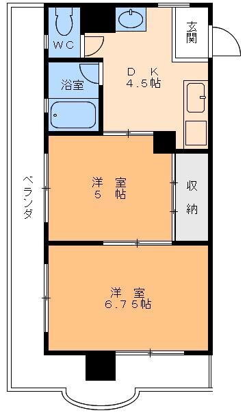 富士コーポラス 4階 2DK 賃貸物件詳細