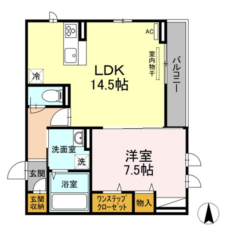 リナーシェ古川北 3階 1LDK 賃貸物件詳細