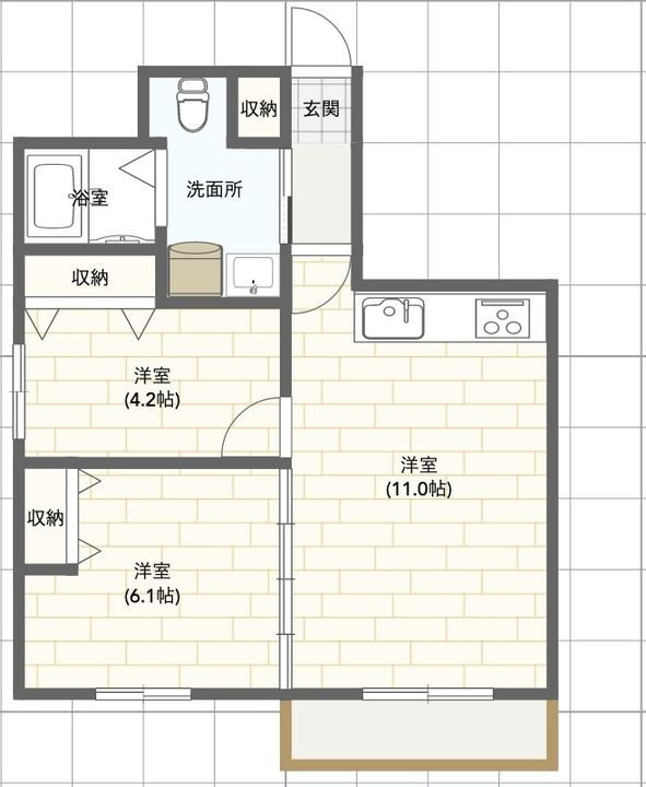 ｃｏｎｆｏｒｔ　ＴＡＫＥＯ 2階 2LDK 賃貸物件詳細