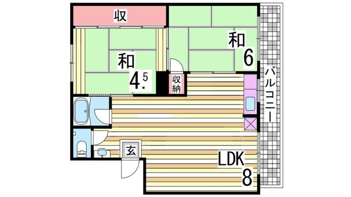 ジョイフル鈴蘭台 3階 2LDK 賃貸物件詳細