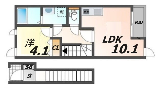 エッセンティア谷上 2階 1LDK 賃貸物件詳細