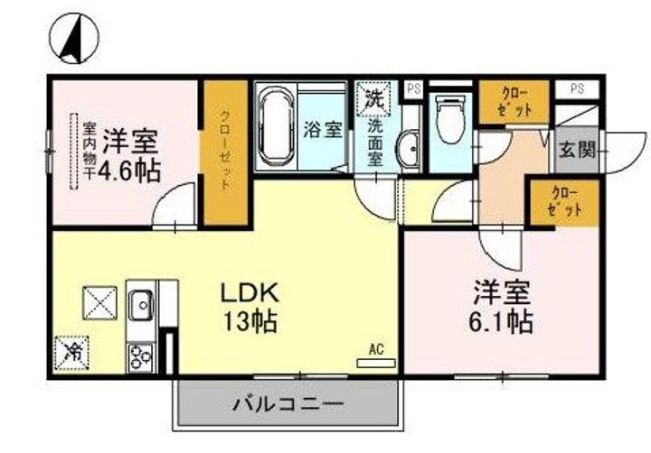 ラ・ヴェール杉尾台 3階 2LDK 賃貸物件詳細