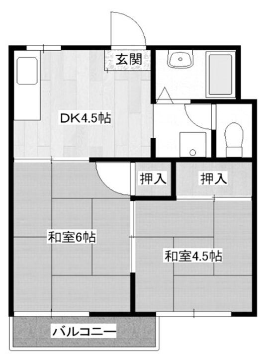 サンハイツ 2階 2DK 賃貸物件詳細