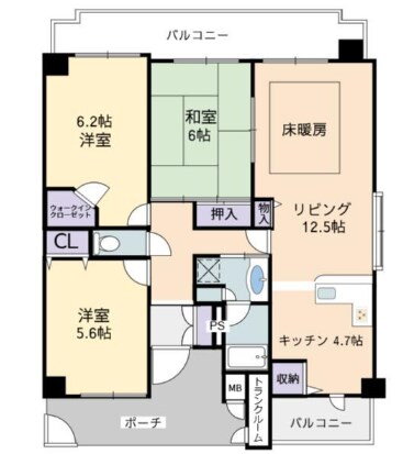 兵庫県姫路市広畑区吾妻町３丁目 山陽天満駅 3LDK マンション 賃貸物件詳細