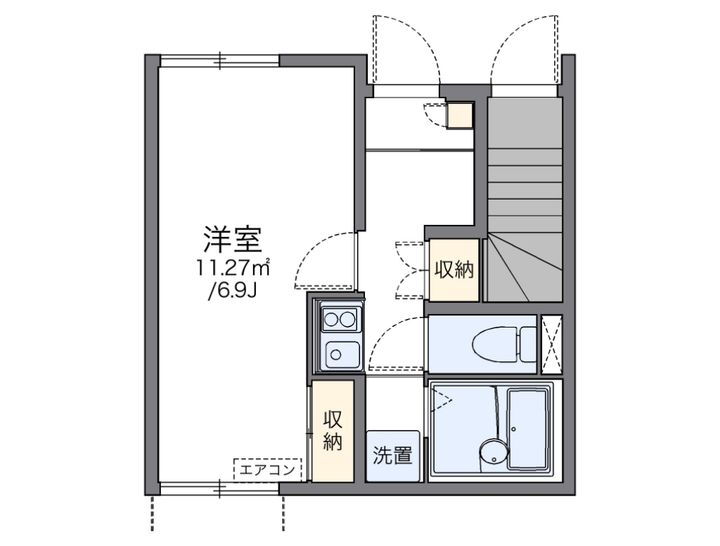 兵庫県姫路市坂田町 姫路駅 1K アパート 賃貸物件詳細