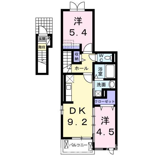 愛知県豊橋市下地町字天神 下地駅 2DK アパート 賃貸物件詳細