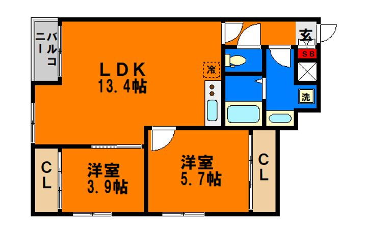 千葉県千葉市中央区新千葉３丁目 千葉駅 2LDK マンション 賃貸物件詳細