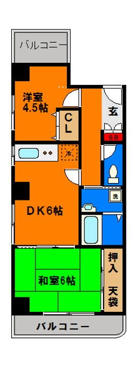 千葉県千葉市中央区中央１丁目 千葉駅 2DK マンション 賃貸物件詳細