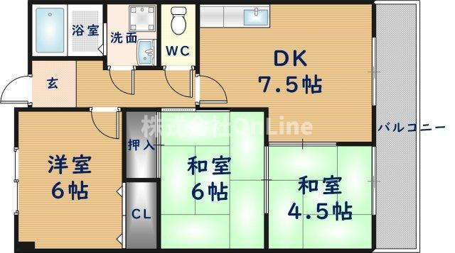 松岡マンションⅡ 3階 3DK 賃貸物件詳細
