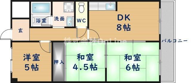 松岡マンション 3階 3DK 賃貸物件詳細