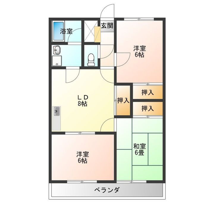 東京都府中市西府町３丁目 西府駅 3DK マンション 賃貸物件詳細