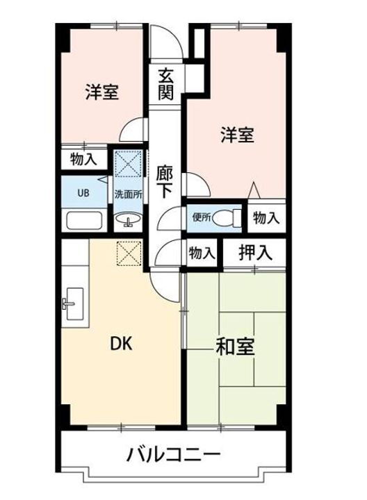 千葉県鎌ケ谷市初富本町１丁目 初富駅 3DK マンション 賃貸物件詳細