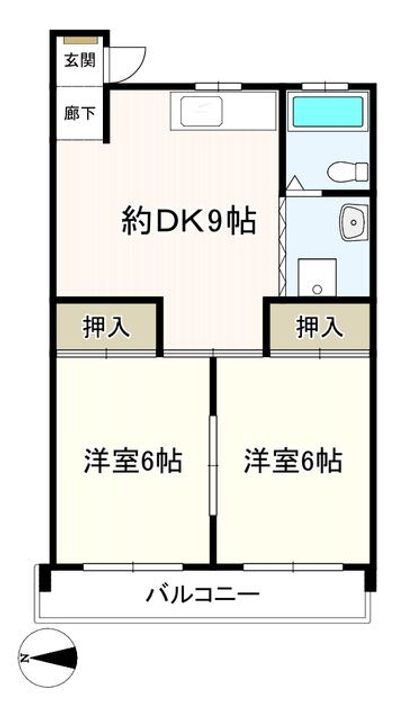 千葉県松戸市和名ケ谷 みのり台駅 2DK マンション 賃貸物件詳細