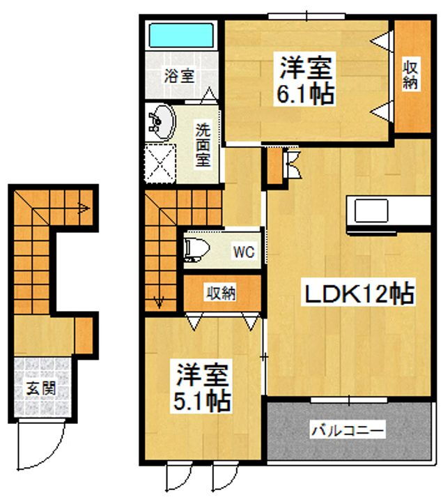徳島県板野郡松茂町満穂字満穂開拓 金比羅前駅 2LDK アパート 賃貸物件詳細