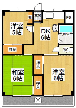 北ノ浜マンション 4階 3DK 賃貸物件詳細