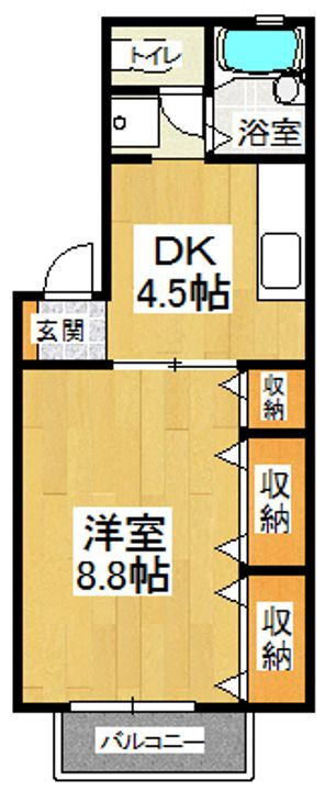 徳島県徳島市川内町北原 佐古駅 1DK アパート 賃貸物件詳細