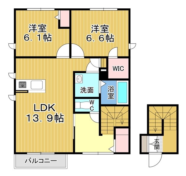 徳島県鳴門市撫養町小桑島字前浜 鳴門駅 2LDK アパート 賃貸物件詳細