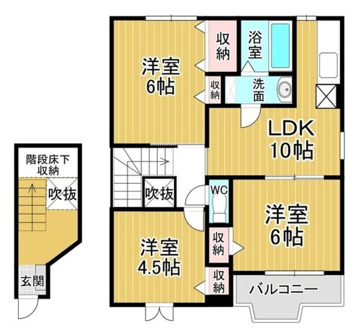 サンパレスキング 2階 3LDK 賃貸物件詳細