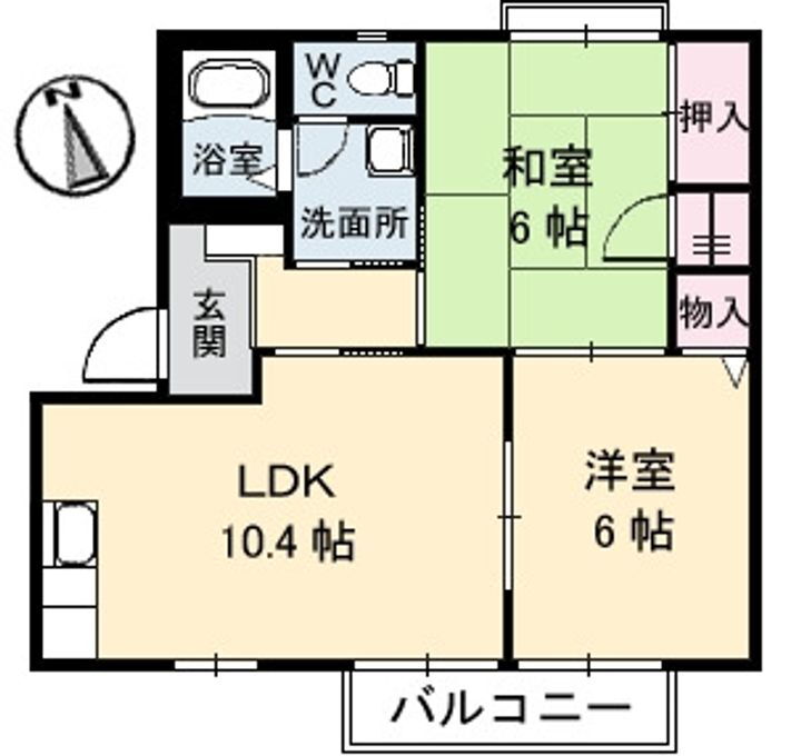 徳島県板野郡北島町高房字居内 勝瑞駅 2LDK アパート 賃貸物件詳細