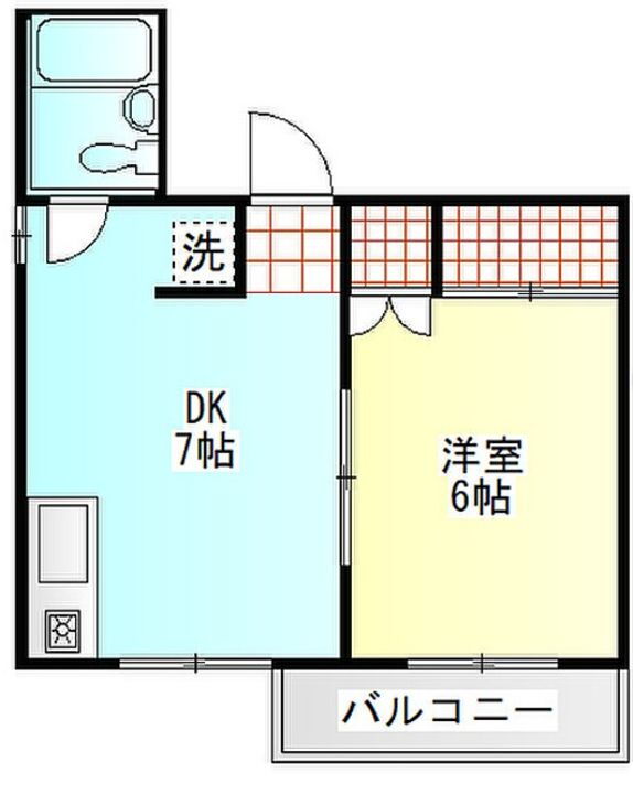 コーポヤマト 2階 1DK 賃貸物件詳細