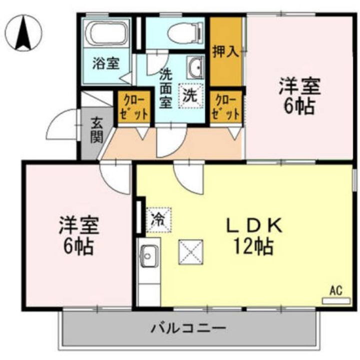ニューアゼリア 1階 2LDK 賃貸物件詳細