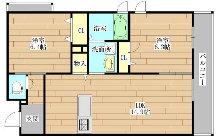 大阪府高槻市上田辺町 高槻駅 2LDK マンション 賃貸物件詳細